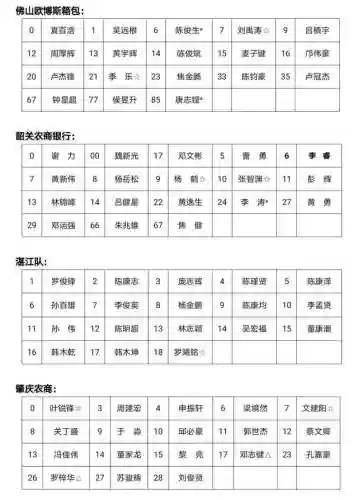 广东阵容照片(广东队队员名单 照片)插图22