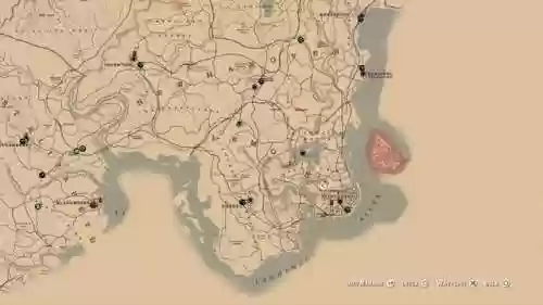 荒野大镖客2地图(大镖客2全传送点位置图)插图3