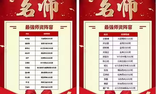 师资最强阵容搭配