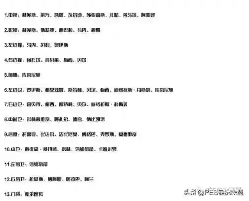 实况阵容等级(实况足球平民最佳阵容)插图4