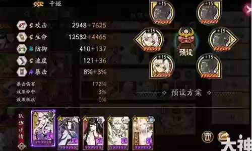 千姬 帝释天 阵容搭配