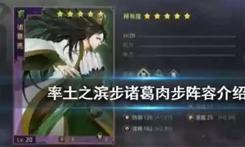 率土步诸葛搭配阵容