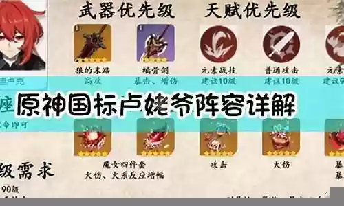迪卢克姥爷阵容搭配
