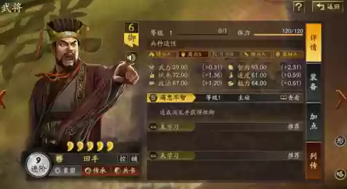 典藏田丰阵容(2019横扫千军夏侯渊阵容)