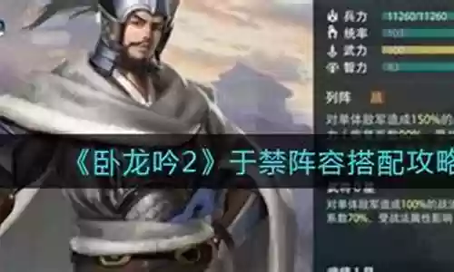 卧龙吟2于禁阵容搭配攻略