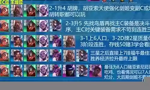 击剑大师阵容搭配