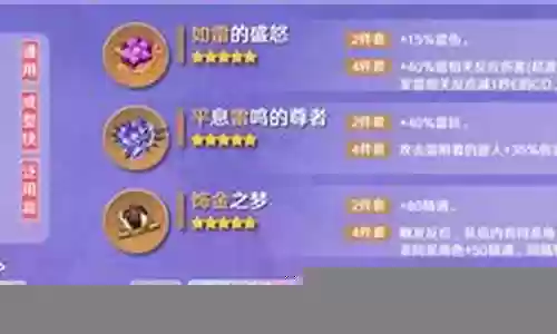 前期刻晴雷伤阵容搭配