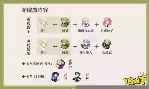绫人柯莱阵容搭配