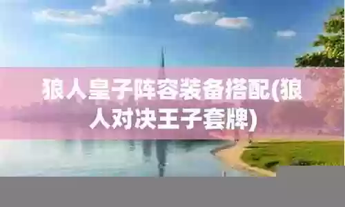 皇子狼人阵容搭配图