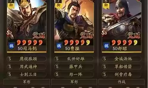 郝昭阵容搭配司马懿