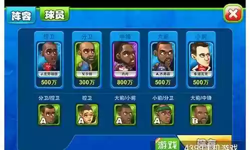 萌卡篮球阵容搭配图