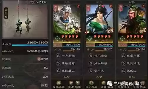 赵关关战法搭配推荐阵容