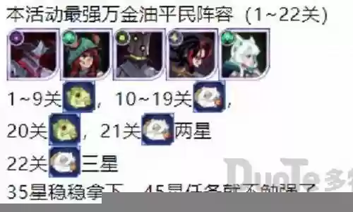 剑影平民搭配阵容最新