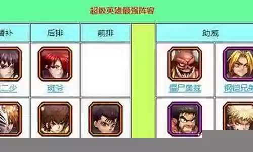 搭配超级英雄的阵容名字