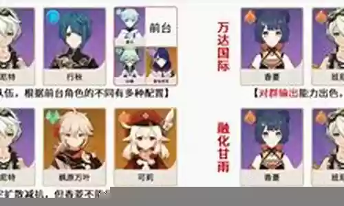 适合香菱的阵容搭配