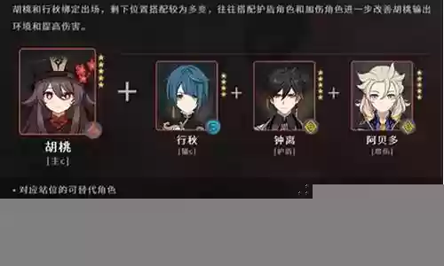 2.2原神胡桃阵容搭配