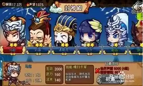 天朝武将搭配阵容推荐图