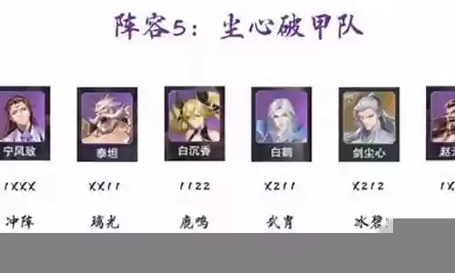 极限战境搭配阵容推荐