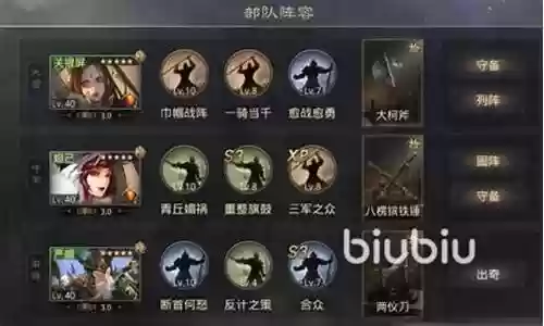 率土阵容搭配表大全