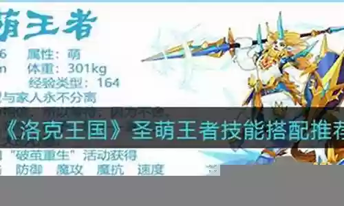 圣萌王者阵容搭配推荐