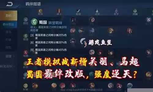 王者荣耀蜀国马超阵容搭配