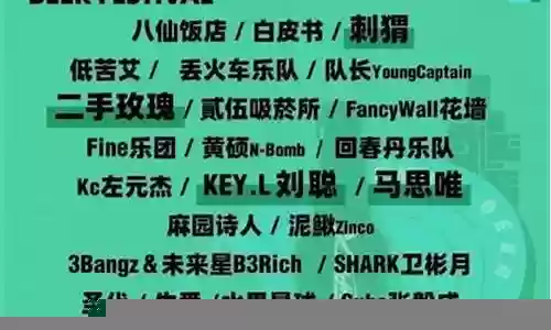 啤酒音乐节阵容搭配