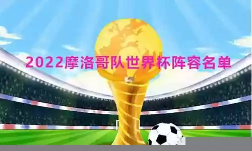摩洛哥阵容搭配推荐图片