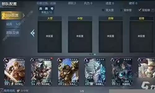 战争之轮前期阵容搭配