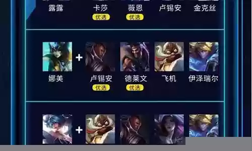 联盟首领阵容搭配表图片
