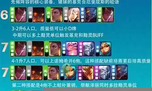 六炮双边阵容搭配推荐